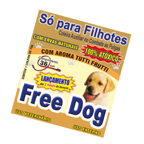 COLEIRA ANTI PULGAS FREE DOG FILHOTE FP