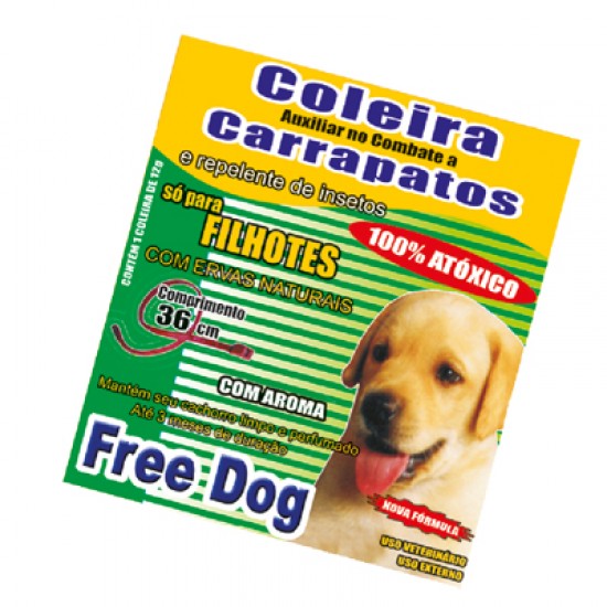 COLEIRA ANTI CARRAP. FREE DOG FILHOTE FC